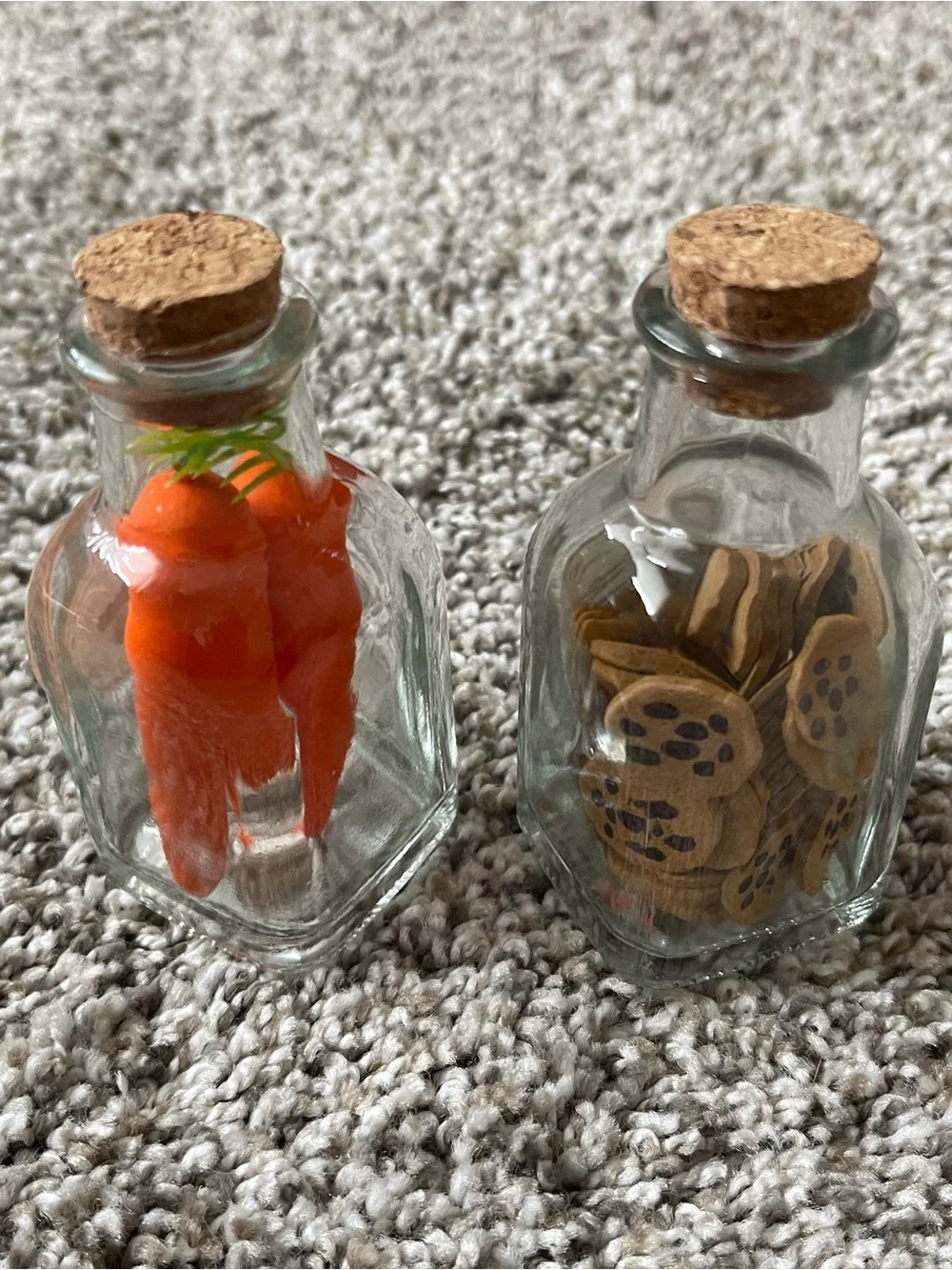 Target Holiday Mini Glass Bottles Set with Carrots and Cookies